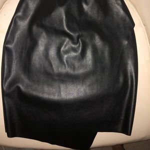 Asymmetrical Leather Skirt